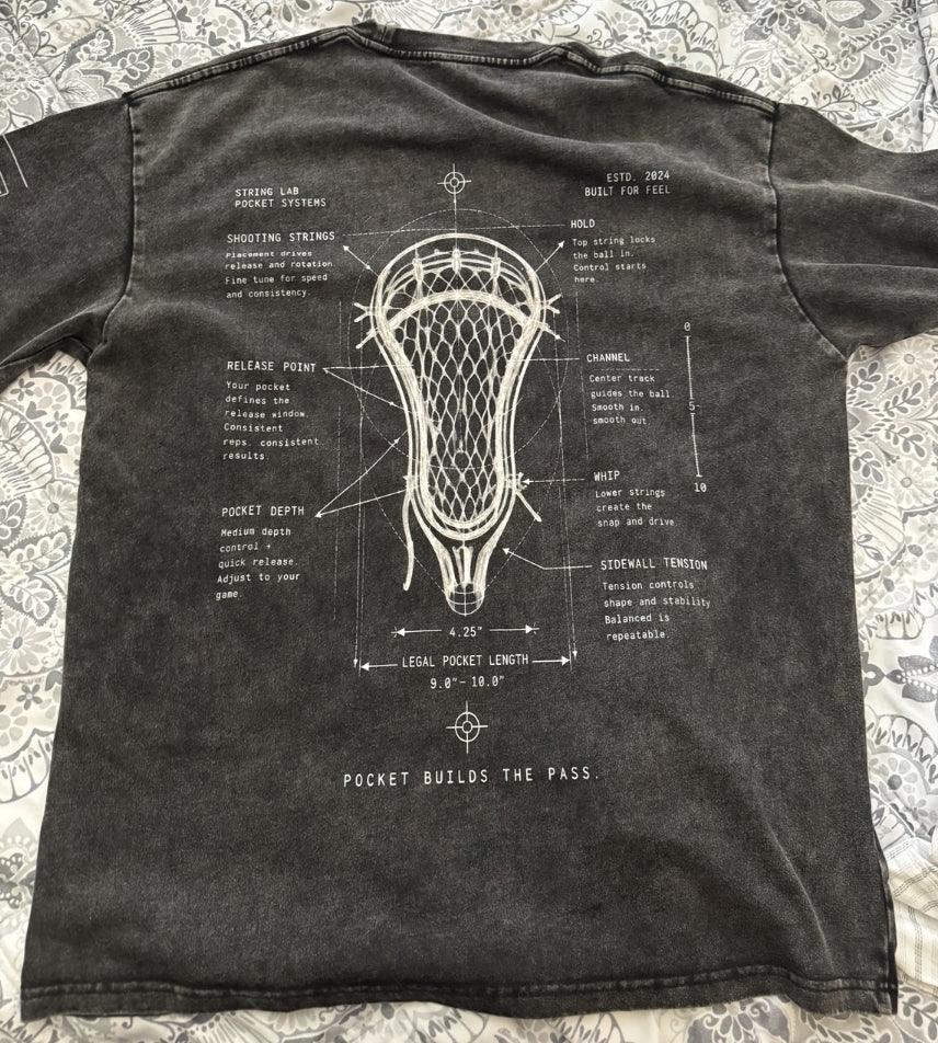 Pure Motion lacrosse washed black short-sleeve t-shirt