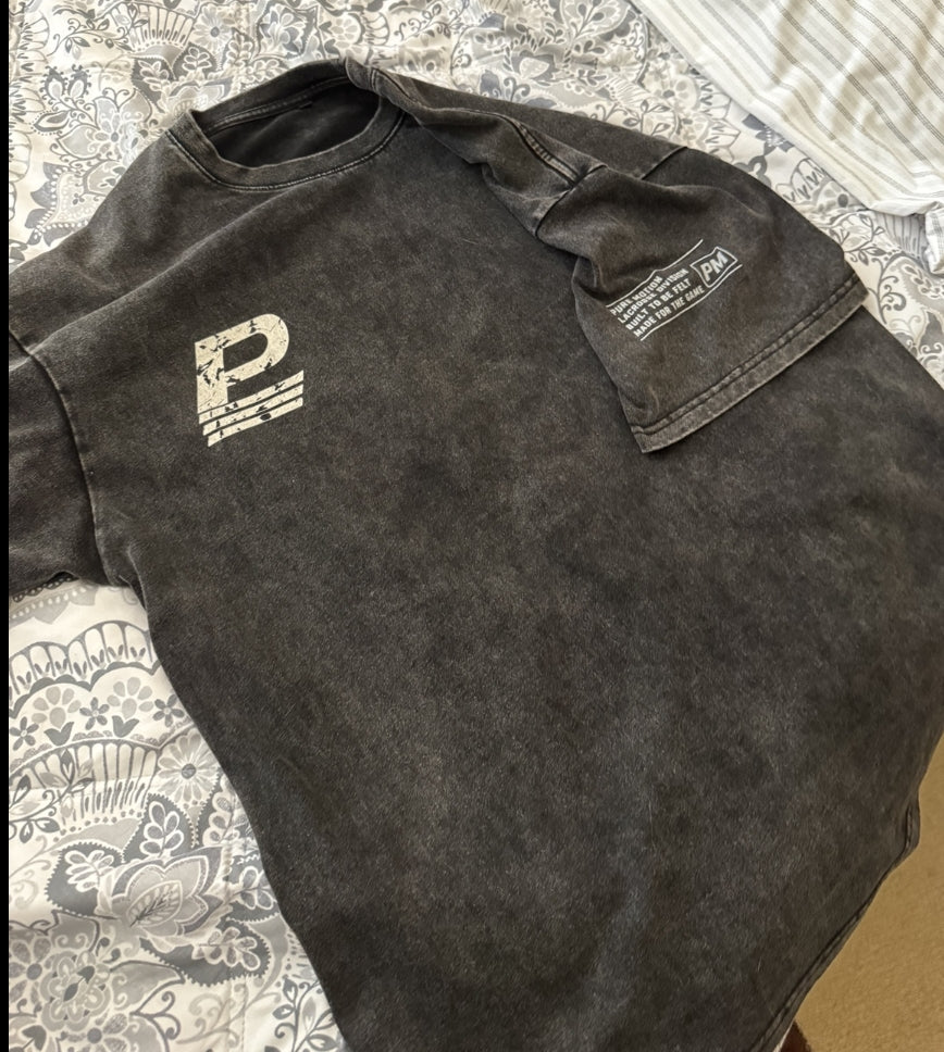 Pure Motion lacrosse washed black short-sleeve t-shirt