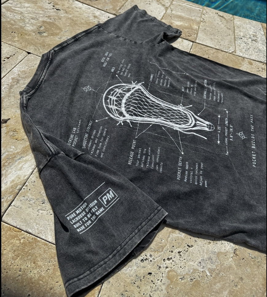 Pure Motion lacrosse washed black short-sleeve t-shirt