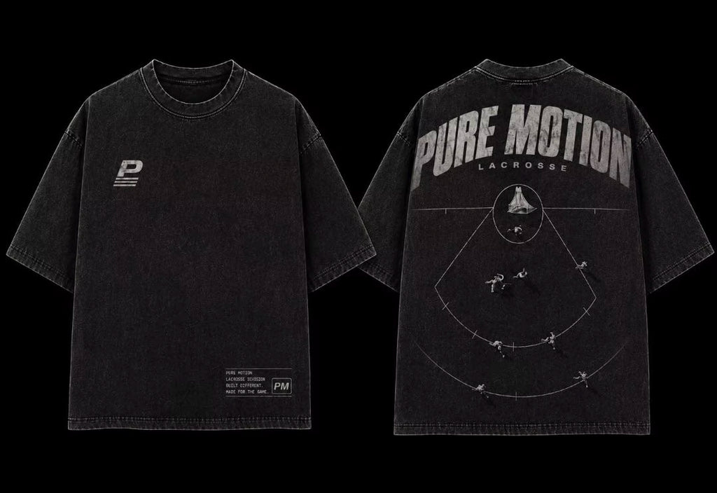 Pure Motion lacrosse washed black short-sleeve t-shirt