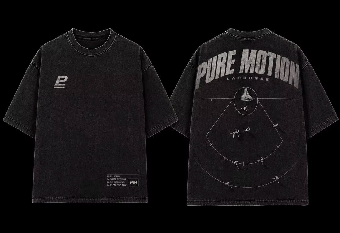Pure Motion lacrosse washed black short-sleeve t-shirt