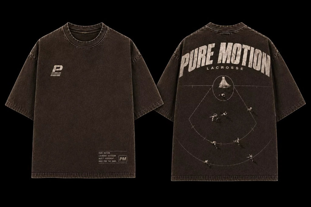 Pure Motion lacrosse washed brown short-sleeve t-shirt